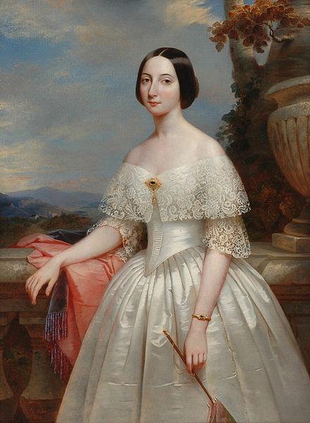 Benoit Hermogaste Molin Painting of Maria Adelaide, wife of Victor Emmanuel II, King of Italy oil painting image